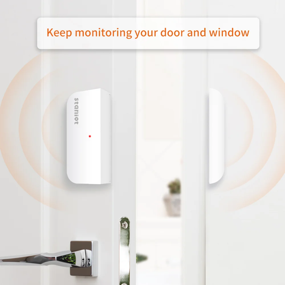 Staniot 5-Year Battery Life Contact Sensor Door and Window Open/Closed Detectors 433Mhz Smart Home Wireless Magnetic Sensor