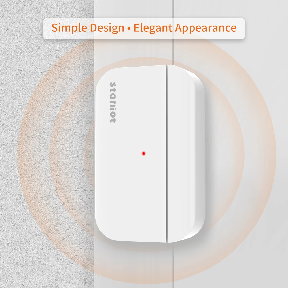 Staniot 5-Year Battery Life Contact Sensor Door and Window Open/Closed Detectors 433Mhz Smart Home Wireless Magnetic Sensor