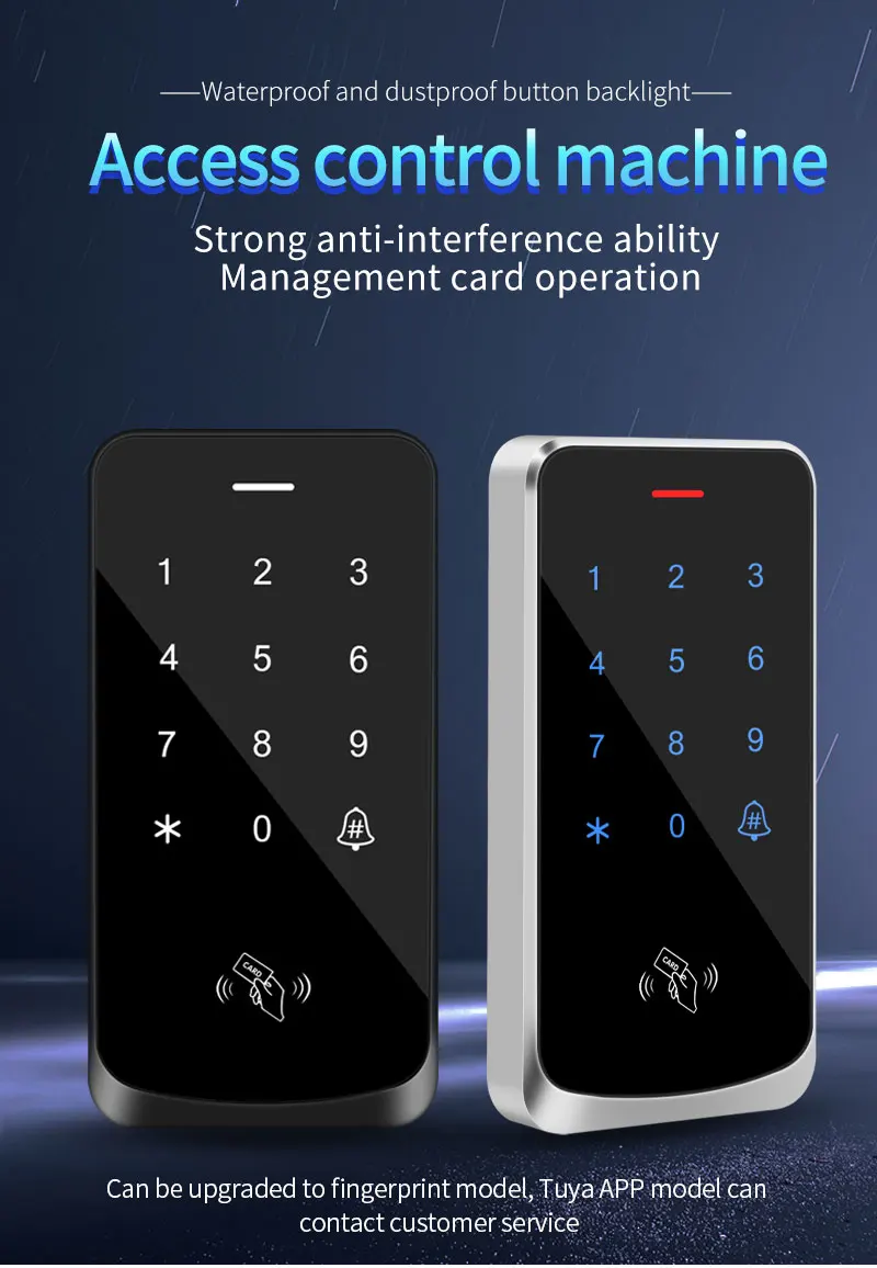 IP68 Waterproof Touch Backlight Access Control Keyboard RFID 125KHz EM Outdoor Access Keypad Door Lock Opener Wiegand Reader