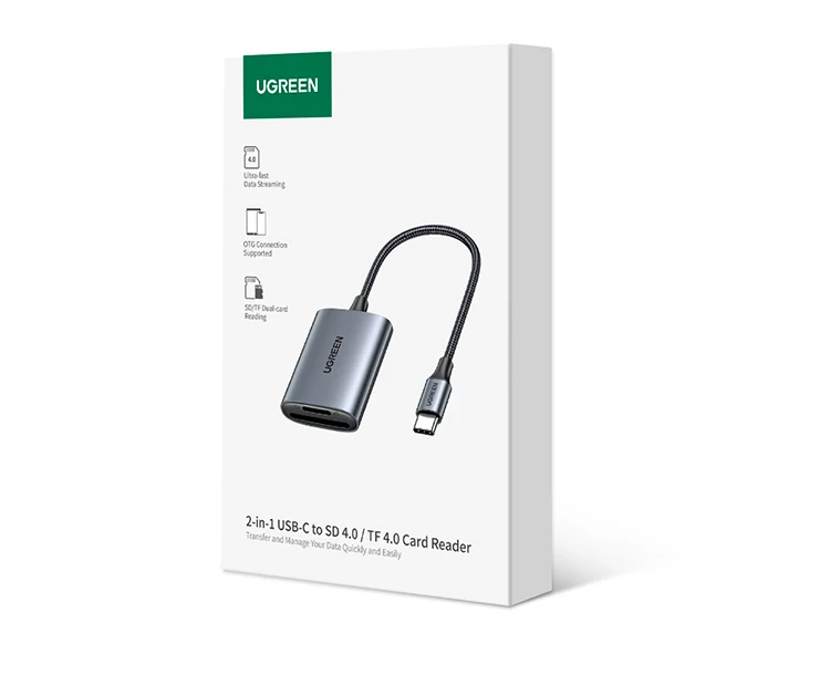 UGREEN Card Reader SD4.0 312MB/s USB-C to SD MicroSD TF Memory Card Adapter for Laptop Phone Macbook Windows MacOS Cardreader