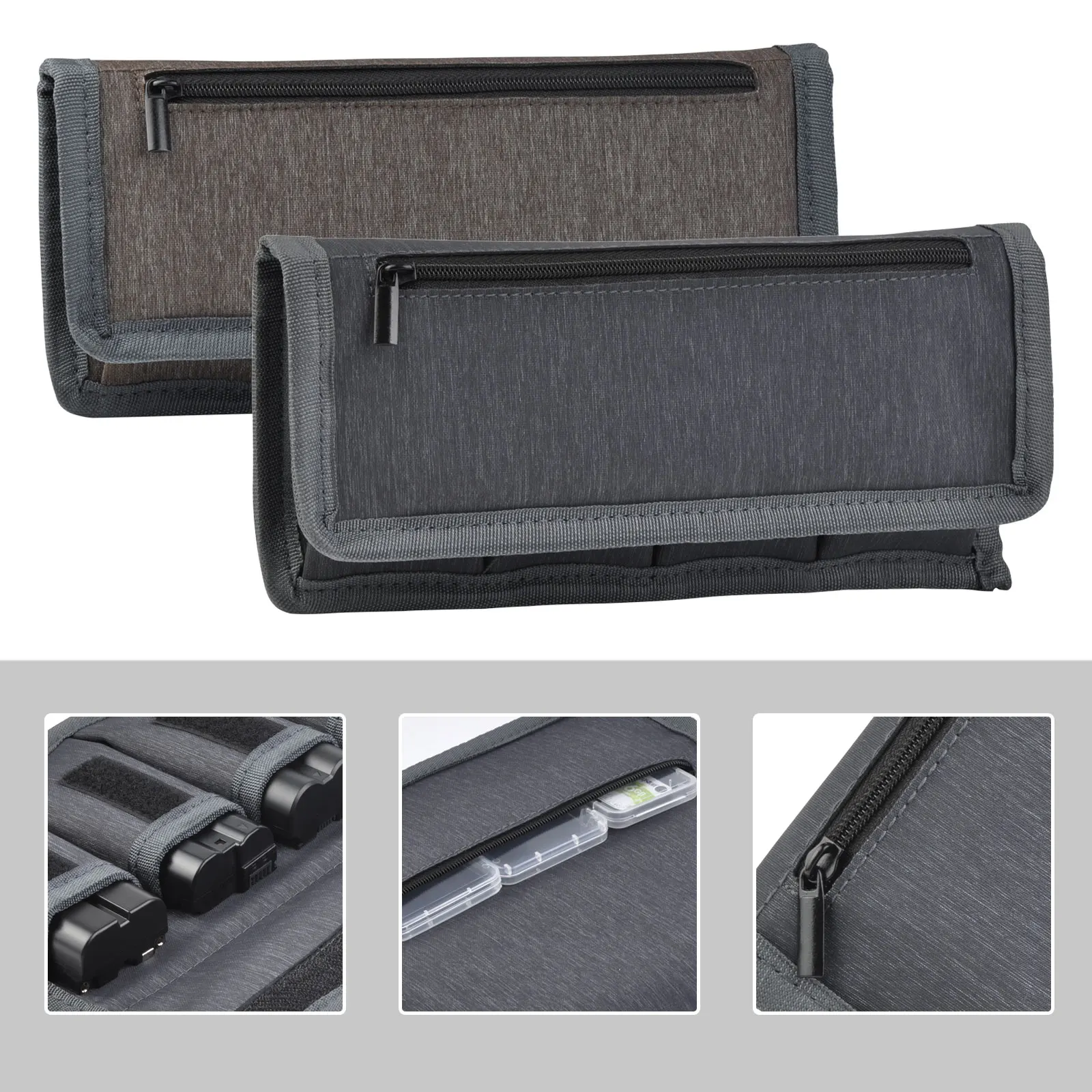 Battery Holder Case, Camera Battery Storage Bag for Canon LP-E6 Nikon EN-EL15 Sony NP-FW50 NP-F550 AA AAA Battery