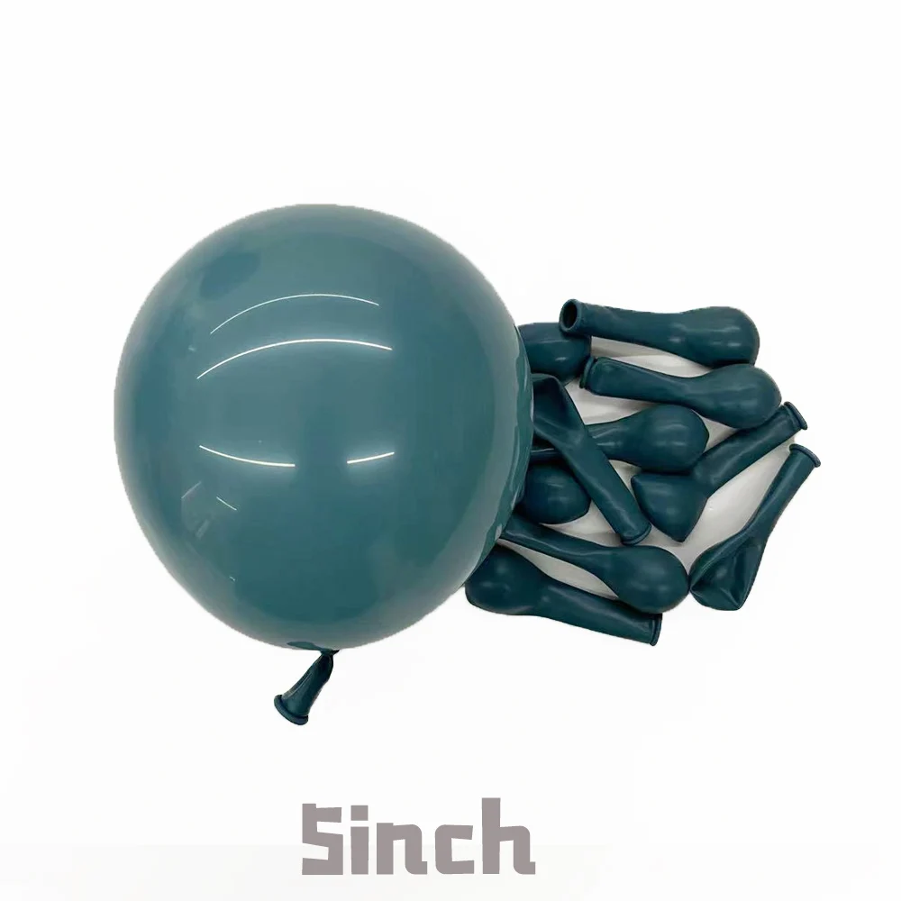 5/10/12/18inch Dusty Blue Balloons Retro Matte Haze Gray Baby Blue Balloons for Birthday Wedding Party Baptism Baby Shower Decor