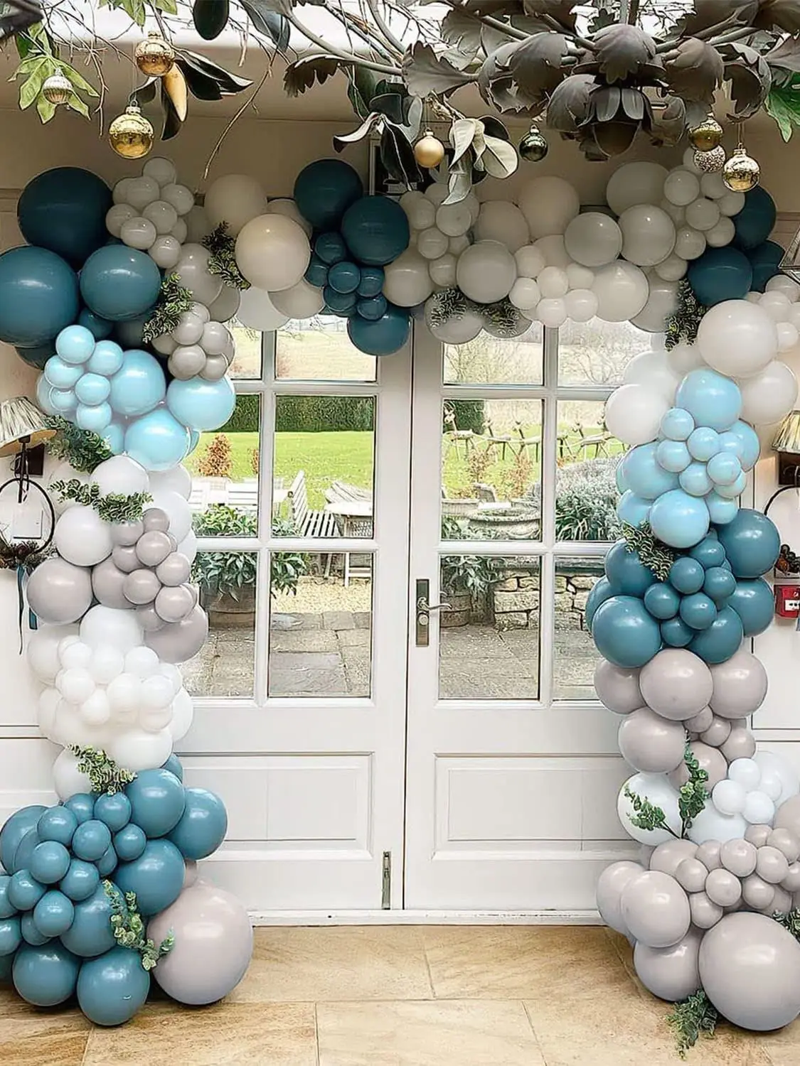 5/10/12/18inch Dusty Blue Balloons Retro Matte Haze Gray Baby Blue Balloons for Birthday Wedding Party Baptism Baby Shower Decor