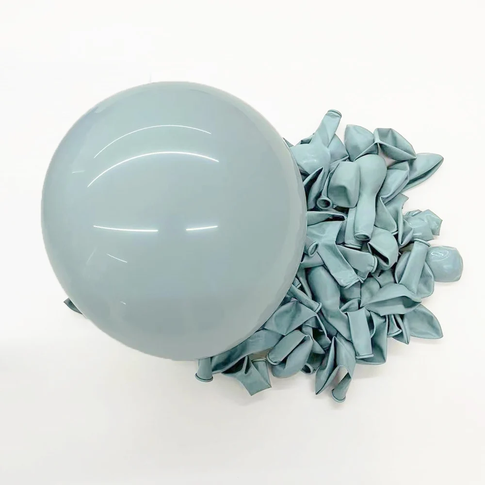5/10/12/18inch Dusty Blue Balloons Retro Matte Haze Gray Baby Blue Balloons for Birthday Wedding Party Baptism Baby Shower Decor