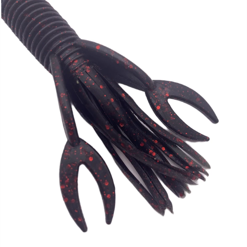 5Pcs*9g/10cm Pesca Worm lobster Lure Shrimp-shaped Soft Bait Fish Pit Bass Shot Lizard Lure Cannonball Attractant Drop Beard