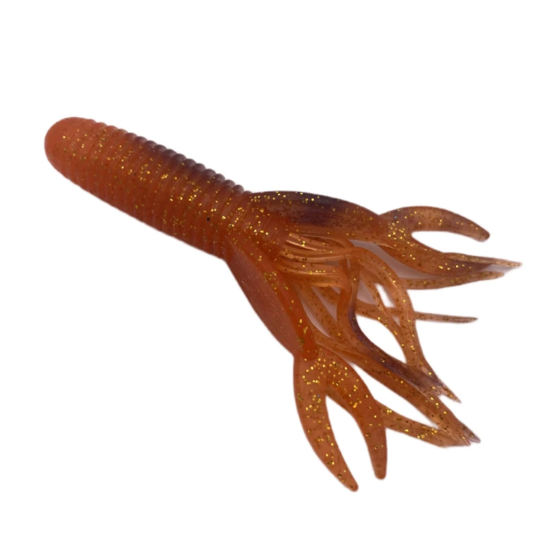 5Pcs*9g/10cm Pesca Worm lobster Lure Shrimp-shaped Soft Bait Fish Pit Bass Shot Lizard Lure Cannonball Attractant Drop Beard