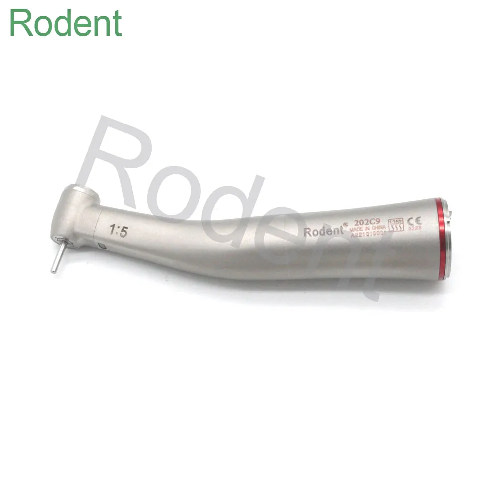 Dental Low Speed Handpiece 1:5 Contra Angle Increase Red Handpiece for Dental Micromotor