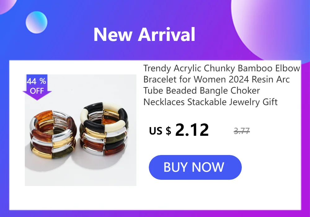 New Acrylic Jelly Color Bamboo Tube Beads Bracelets for Women Wristband Resin Stretched Ridged Elbow Bracelet Bangles Jewelry