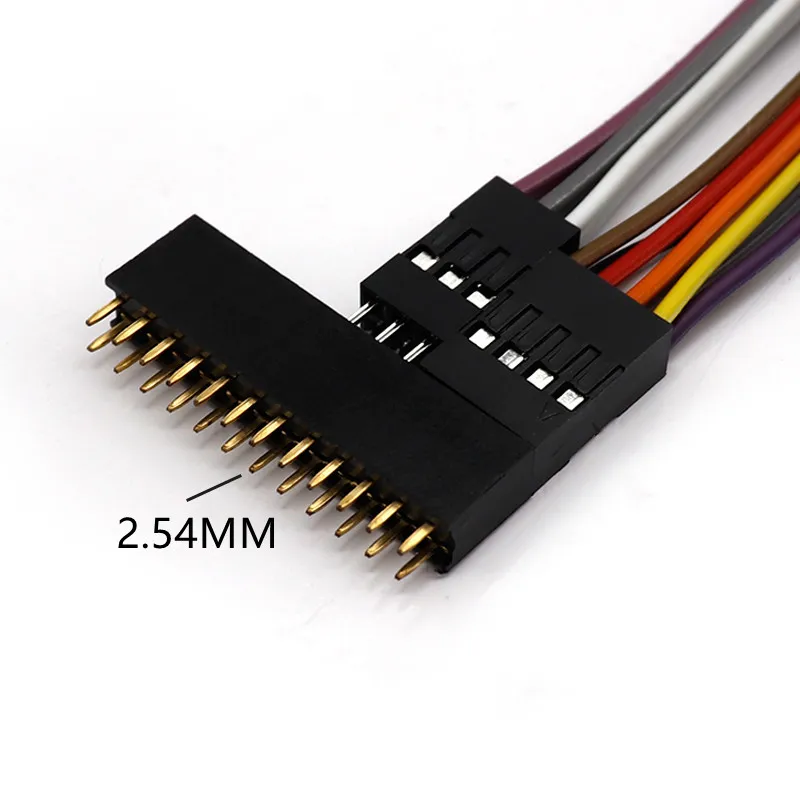 2PCS Double Row Dupont Line 2x2/3/4/5/6/7/8/9/10 Pin Male Female 2.54MM Dupont Jumper Cable Wire For PCB