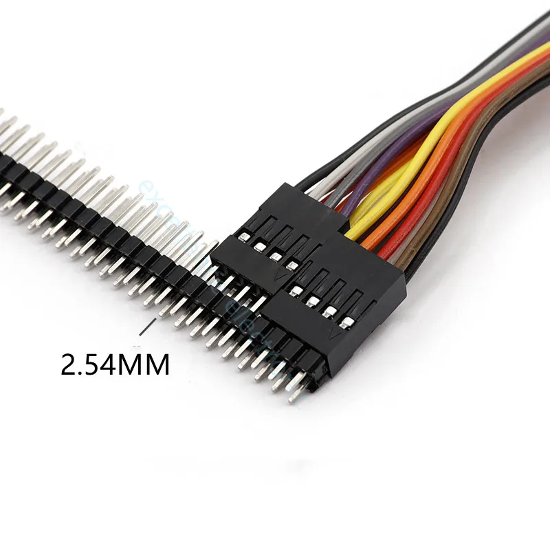 2PCS Double Row Dupont Line 2x2/3/4/5/6/7/8/9/10 Pin Male Female 2.54MM Dupont Jumper Cable Wire For PCB
