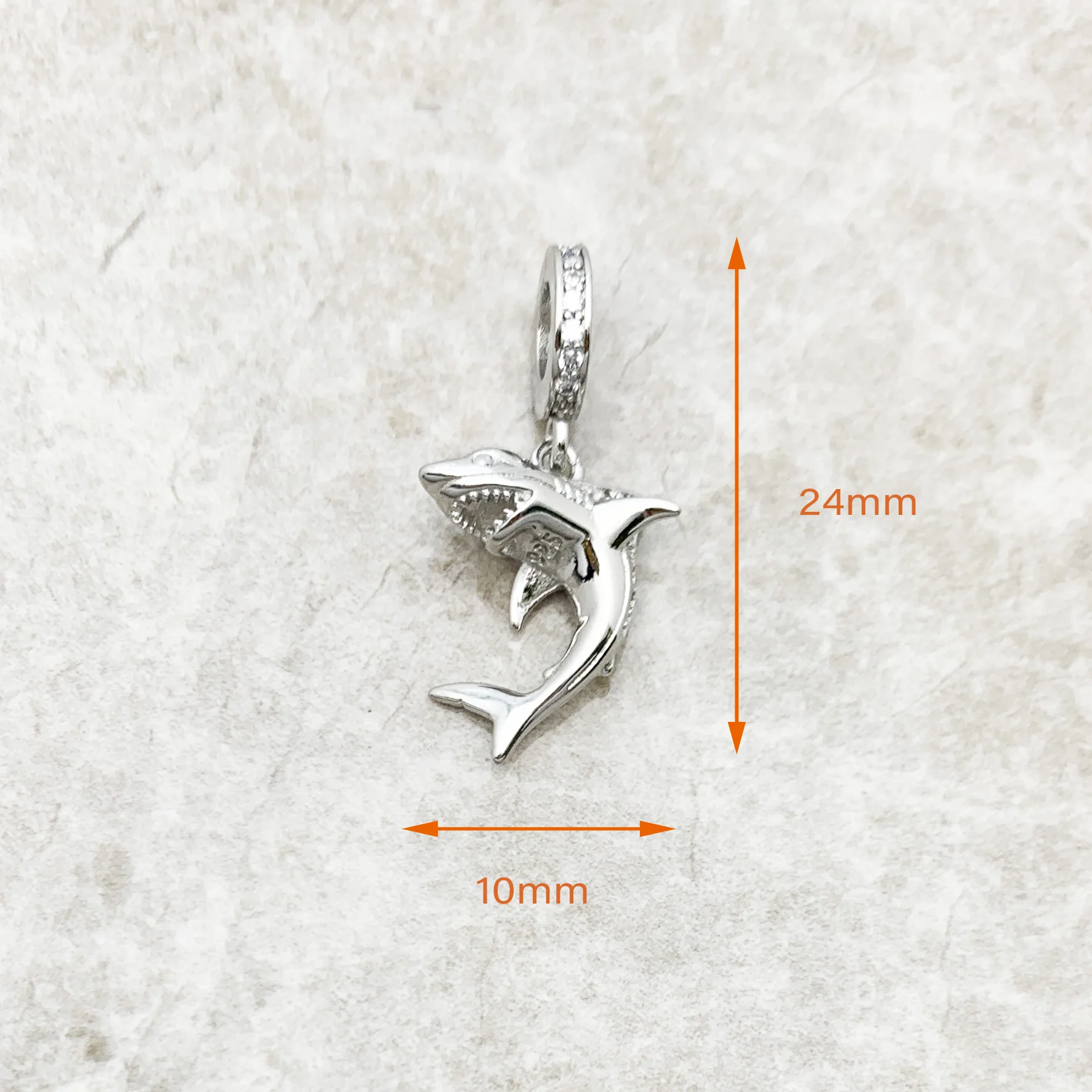 Maritime Shark Dangle Charm Lucky Pendant Women Men 2023 Summer 925 Sterling Silver Fine Jewelry
