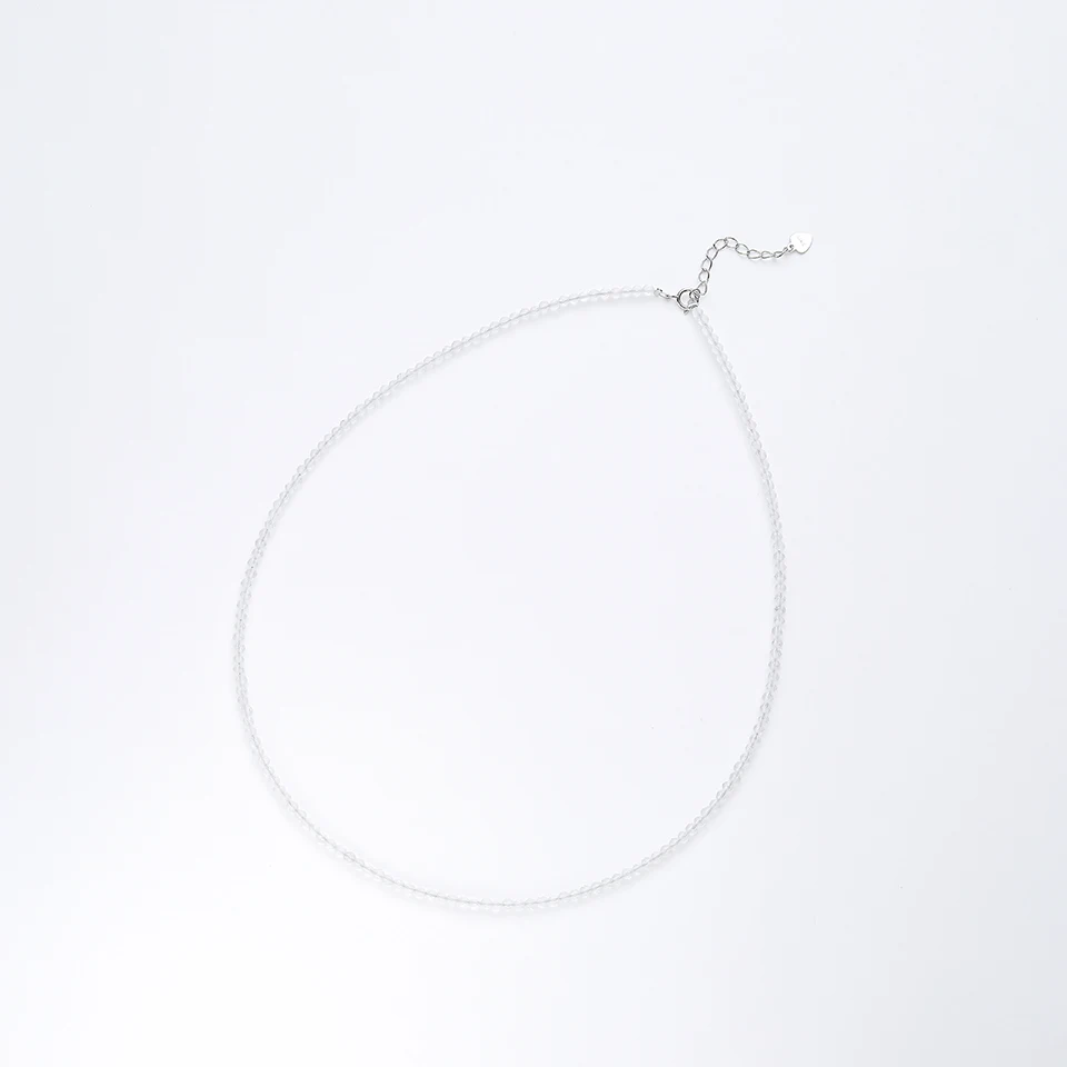 Necklace For Women Silver 925 Jewelry Heart Necklace 2mm Natural Stone Tourmaline Chokers Black Spinel Necklace