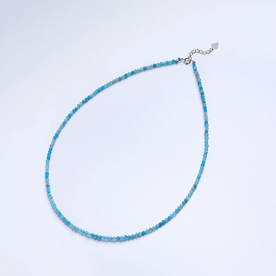 Necklace For Women Silver 925 Jewelry Heart Necklace 2mm Natural Stone Tourmaline Chokers Black Spinel Necklace