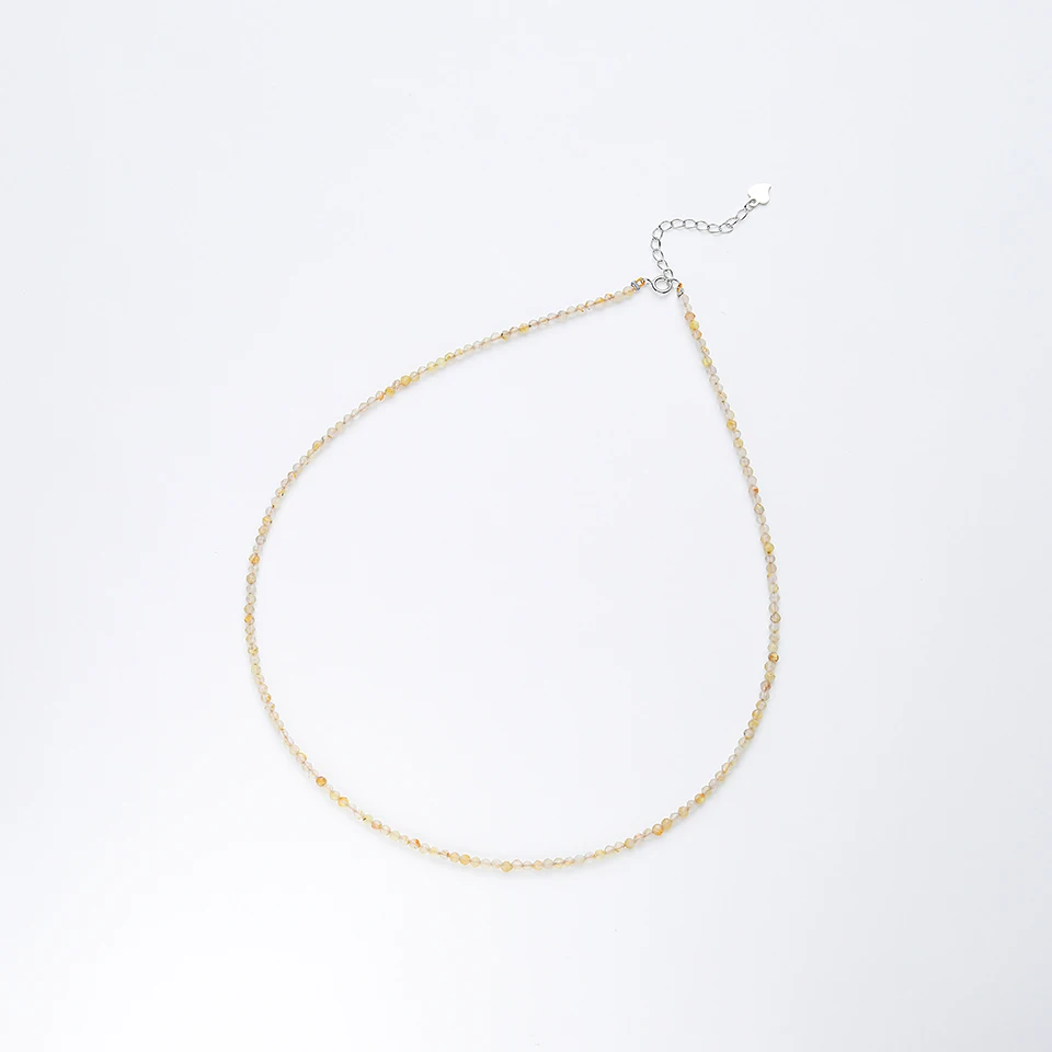 Necklace For Women Silver 925 Jewelry Heart Necklace 2mm Natural Stone Tourmaline Chokers Black Spinel Necklace