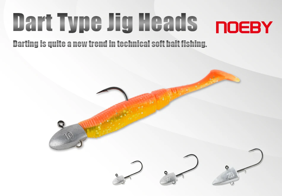 Noeby Dart Jighead Fish Hooks 7g 10g 28g Worm Fishing Lure Hook High Quality Artificial Bait for Bass Fishing Tackle Hook