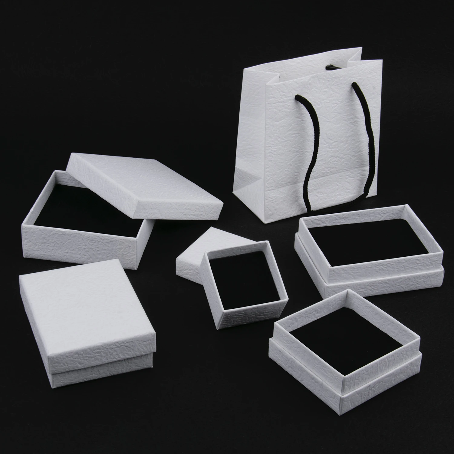 1PCS Frosted White Jewelry Packing Carton Box Handsbag Fashion Holder Packaging Box Jewellery Organizer Storage Gift Box