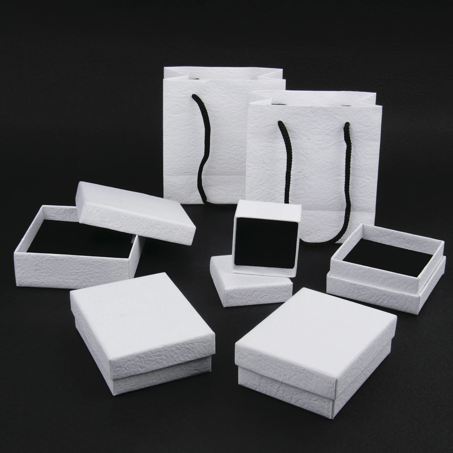 1PCS Frosted White Jewelry Packing Carton Box Handsbag Fashion Holder Packaging Box Jewellery Organizer Storage Gift Box