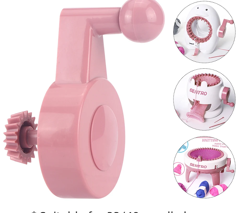 Sentro Knitting Machine Original Parts/Accessories Replacement Crank/Handle, Tensioner, Red and White Hanging Needle, Counter