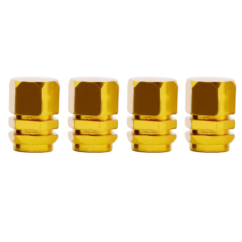 4Pcs Car Tire Valve Cap Aluminum Alloy Waterproof Wheel Air Dust Caps Tyre Rim Stem Covers Air Valve Caps Decor Auto Accessories