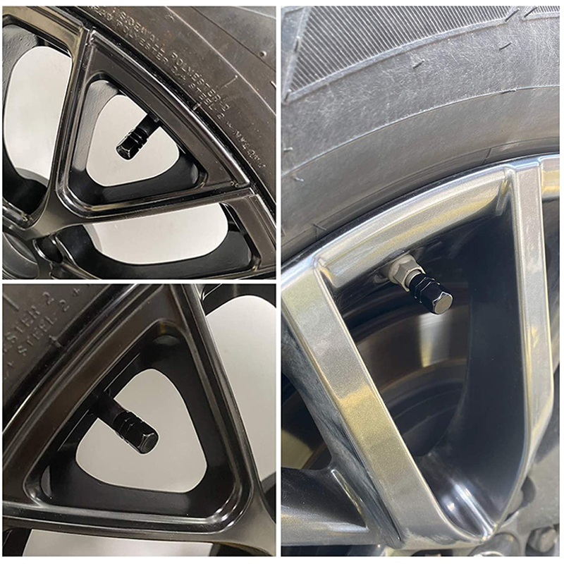 4Pcs Car Tire Valve Cap Aluminum Alloy Waterproof Wheel Air Dust Caps Tyre Rim Stem Covers Air Valve Caps Decor Auto Accessories