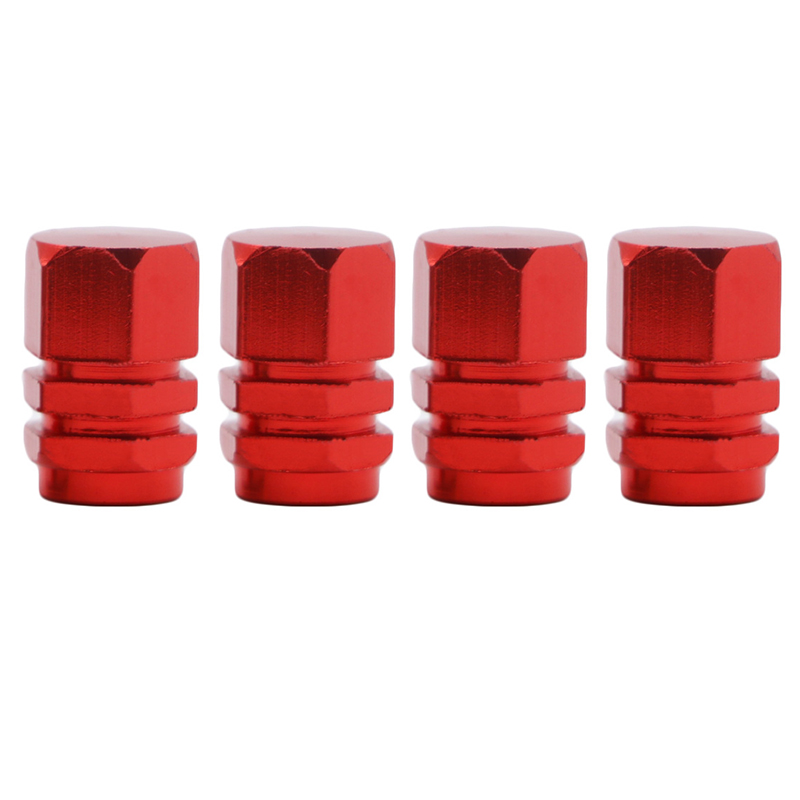 4Pcs Car Tire Valve Cap Aluminum Alloy Waterproof Wheel Air Dust Caps Tyre Rim Stem Covers Air Valve Caps Decor Auto Accessories