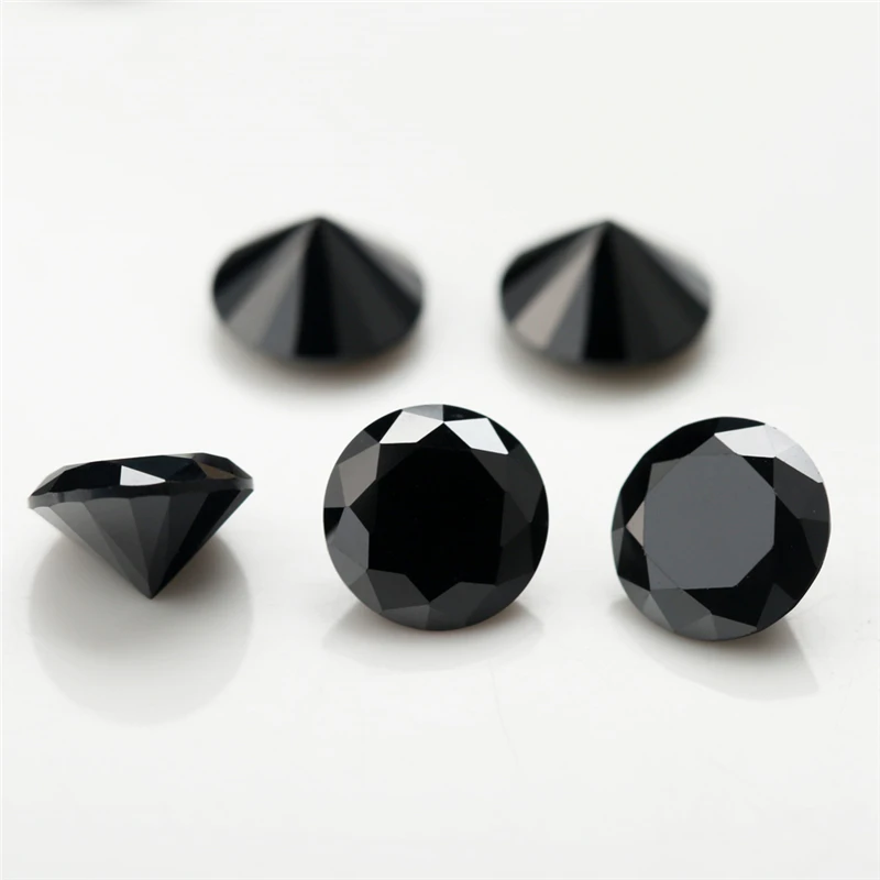 100pcs 3.25mm-12mm Round Loose Cubic Zirconia Stone 5A CZ Stones Synthetic Gems Zircon For Jewelry Making