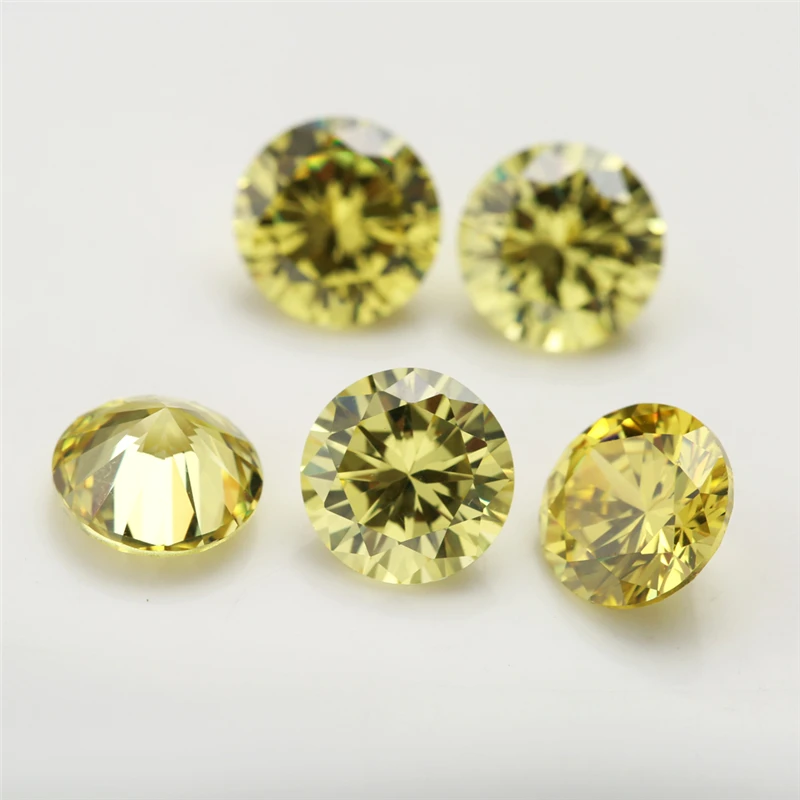 100pcs 3.25mm-12mm Round Loose Cubic Zirconia Stone 5A CZ Stones Synthetic Gems Zircon For Jewelry Making