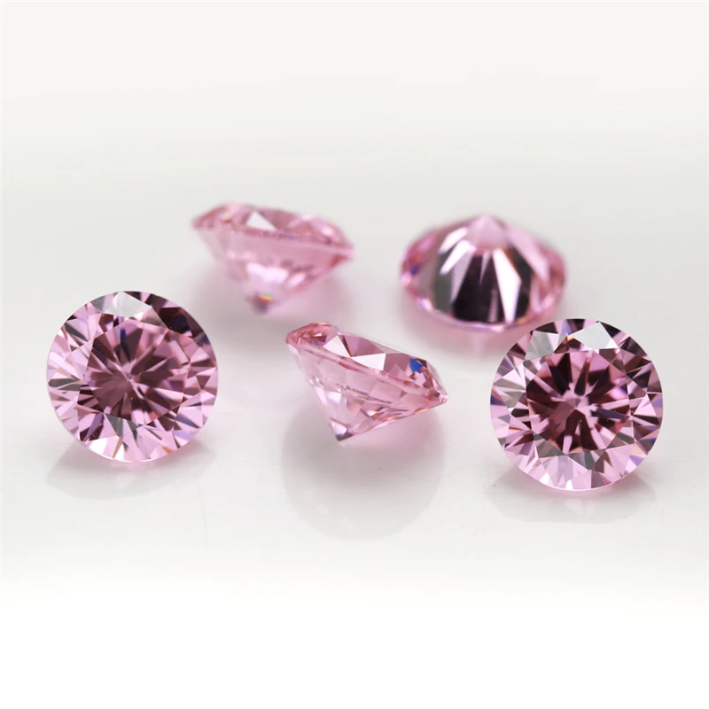 100pcs 3.25mm-12mm Round Loose Cubic Zirconia Stone 5A CZ Stones Synthetic Gems Zircon For Jewelry Making