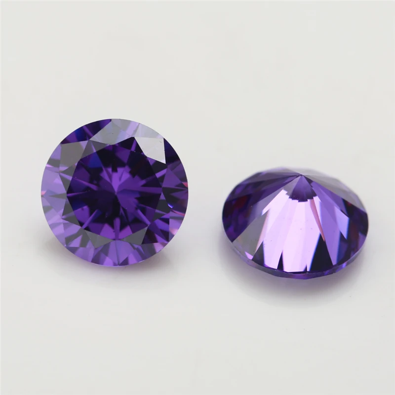 100pcs 3.25mm-12mm Round Loose Cubic Zirconia Stone 5A CZ Stones Synthetic Gems Zircon For Jewelry Making