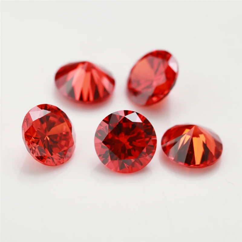 100pcs 3.25mm-12mm Round Loose Cubic Zirconia Stone 5A CZ Stones Synthetic Gems Zircon For Jewelry Making