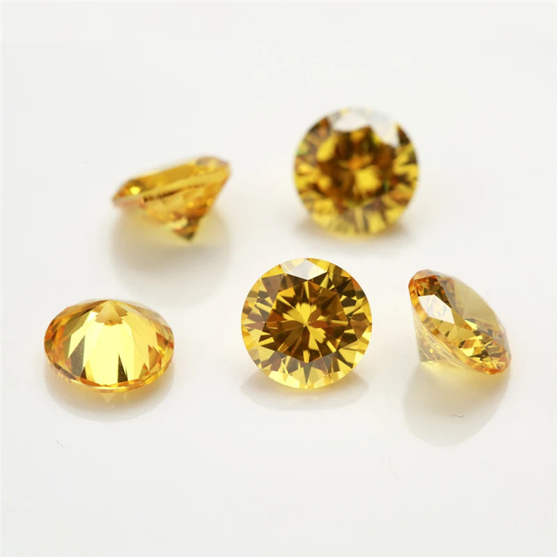 100pcs 3.25mm-12mm Round Loose Cubic Zirconia Stone 5A CZ Stones Synthetic Gems Zircon For Jewelry Making
