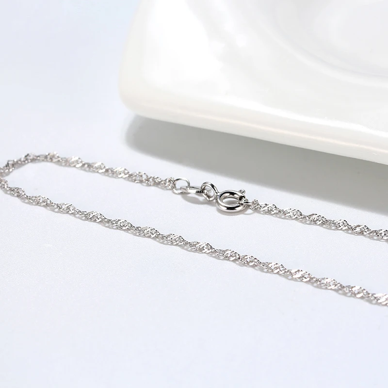 Rinntin 14K Gold 925 Sterling Silver 1.5mm Twisted Singapore Rope Chain Diamond-cut Thin Basic Necklace for Women Jewelry SC02