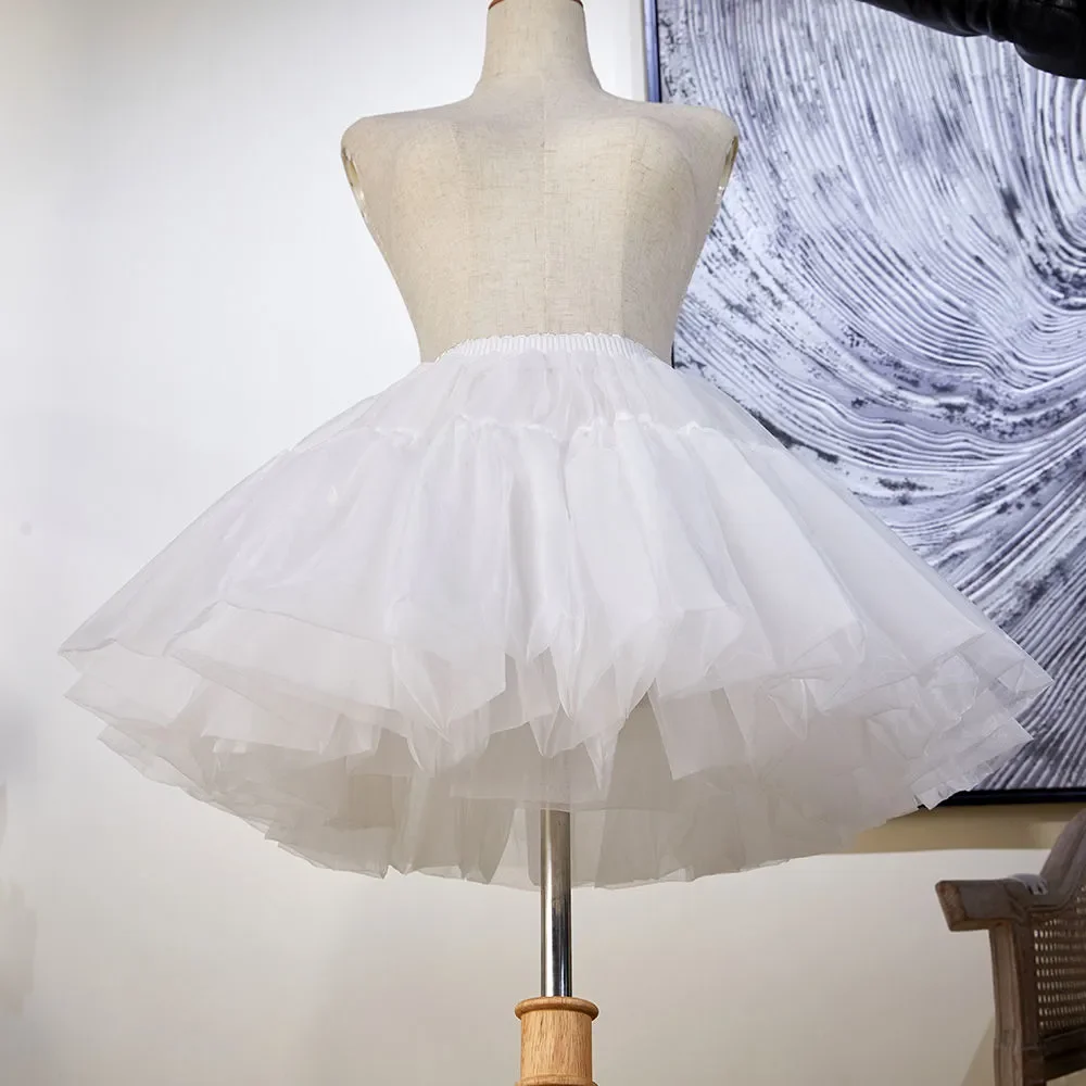 35Cm Underskirt Black Petticoat Lolita Soft Yarn Boneless Skirt Support Daily Cosplay Violence Carmen Soft Korea Japan