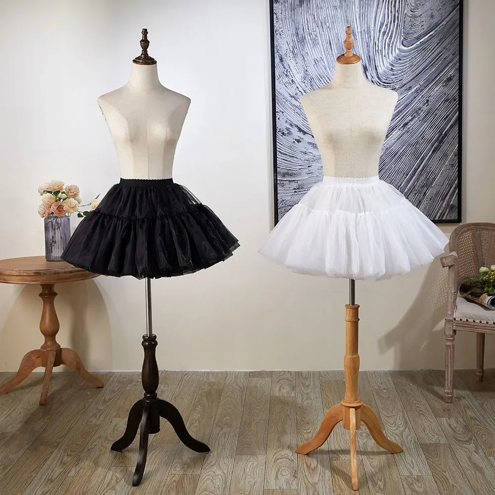 35Cm Underskirt Black Petticoat Lolita Soft Yarn Boneless Skirt Support Daily Cosplay Violence Carmen Soft Korea Japan