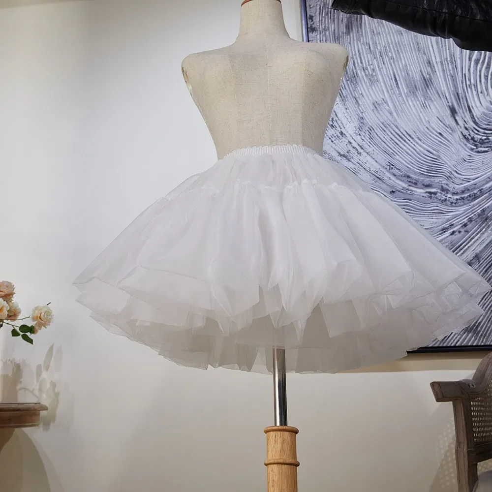 35Cm Underskirt Black Petticoat Lolita Soft Yarn Boneless Skirt Support Daily Cosplay Violence Carmen Soft Korea Japan