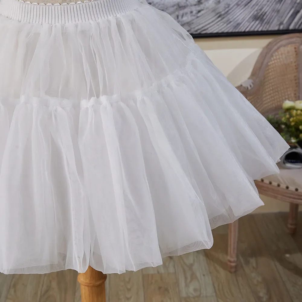 35Cm Underskirt Black Petticoat Lolita Soft Yarn Boneless Skirt Support Daily Cosplay Violence Carmen Soft Korea Japan