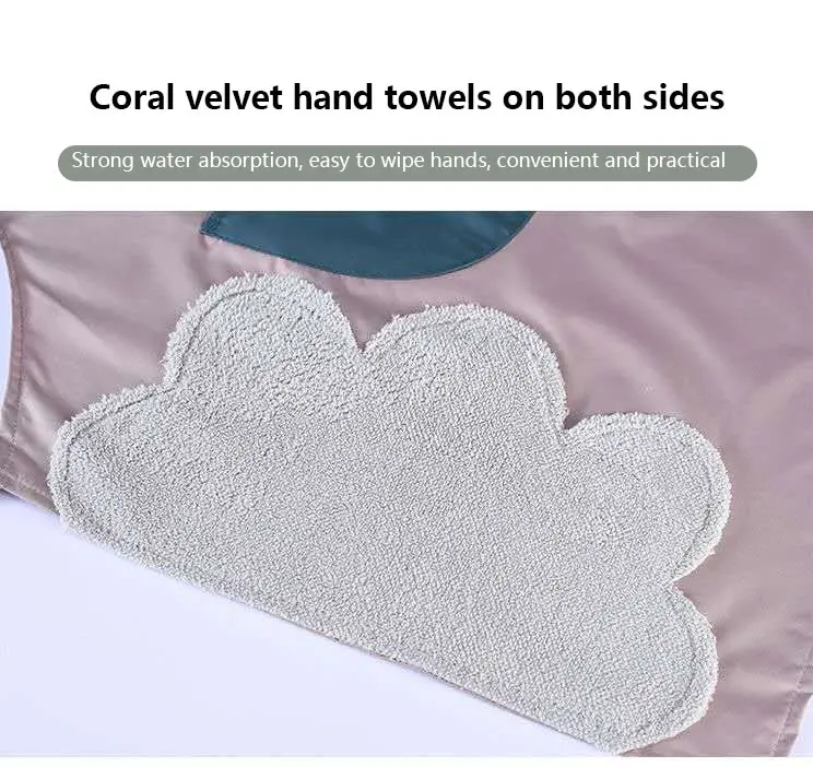 Hand-wiping Kitchen Household Cooking Apron Oil-proof Waterproof Men Women Adult Waist Fashion Coffee Overalls Wipe Hand Apron
