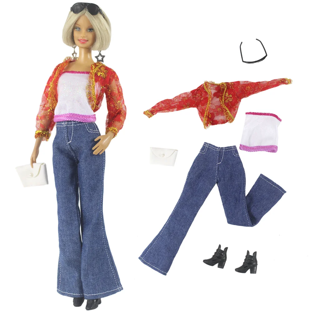 1 Set Doll Clothes 1:6 Scale Dress Outfit for 11.5 Inch 30cm Doll Many Style for Choice Gifts for Girls Doll Accessories #6