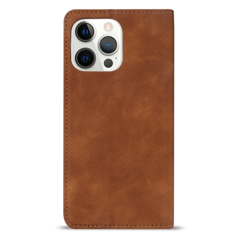 Wallet Skin Friendly Magnetic Flip With Card Slot Leather Case For iPhone Air 17 Pro Max 16e 16 15 Plus 14 13 12 11 XR Cover