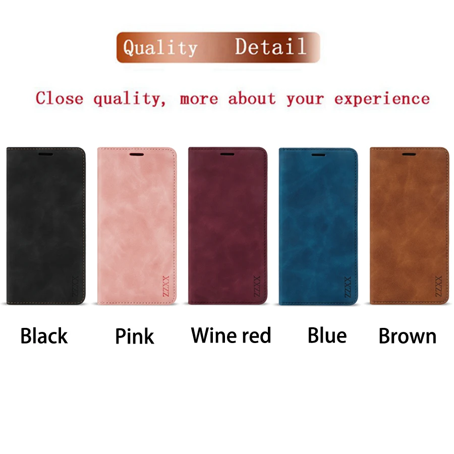 Wallet Skin Friendly Magnetic Flip With Card Slot Leather Case For iPhone Air 17 Pro Max 16e 16 15 Plus 14 13 12 11 XR Cover