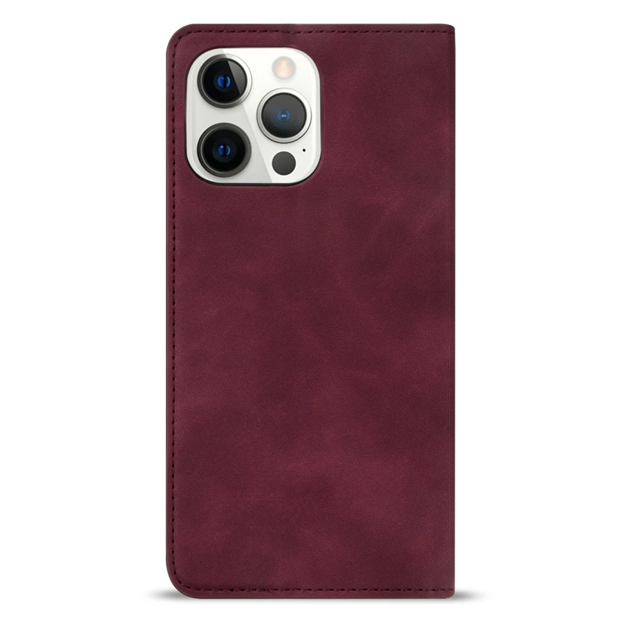 Wallet Skin Friendly Magnetic Flip With Card Slot Leather Case For iPhone Air 17 Pro Max 16e 16 15 Plus 14 13 12 11 XR Cover
