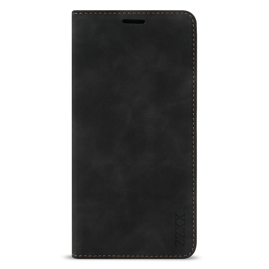 Wallet Skin Friendly Magnetic Flip With Card Slot Leather Case For iPhone Air 17 Pro Max 16e 16 15 Plus 14 13 12 11 XR Cover