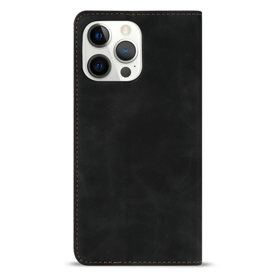 Wallet Skin Friendly Magnetic Flip With Card Slot Leather Case For iPhone Air 17 Pro Max 16e 16 15 Plus 14 13 12 11 XR Cover
