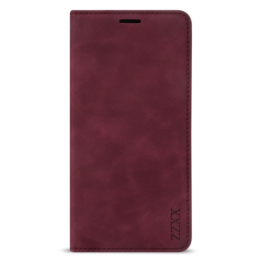 Wallet Skin Friendly Magnetic Flip With Card Slot Leather Case For iPhone Air 17 Pro Max 16e 16 15 Plus 14 13 12 11 XR Cover