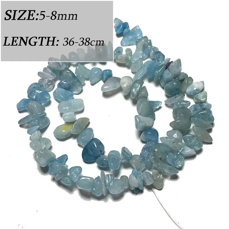 Wholesale Various Natural Blue Stone Beads Aquamarine Faceted Rondelle Square Irregular Round for Jewelry Making Diy Bracelet