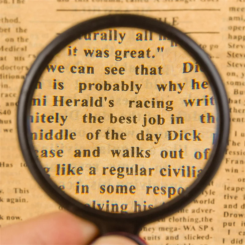 Portable Handheld Magnifier 8X Leather Magnifier Loupe Pocket Magnifying Glass Reading Monocle Jewelry Loupe Gift Glasses Lupe