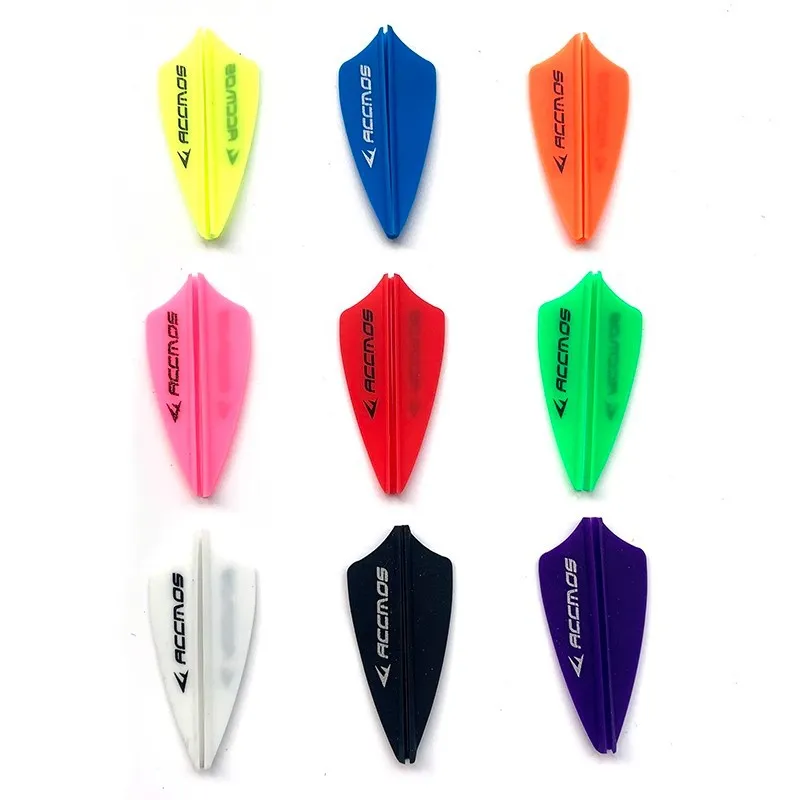 1.75 inch Archery Arrows Vanes Plastic Arrow Feather Fletching for DIY Archery Hunting Targeting Arrows (50pcs)