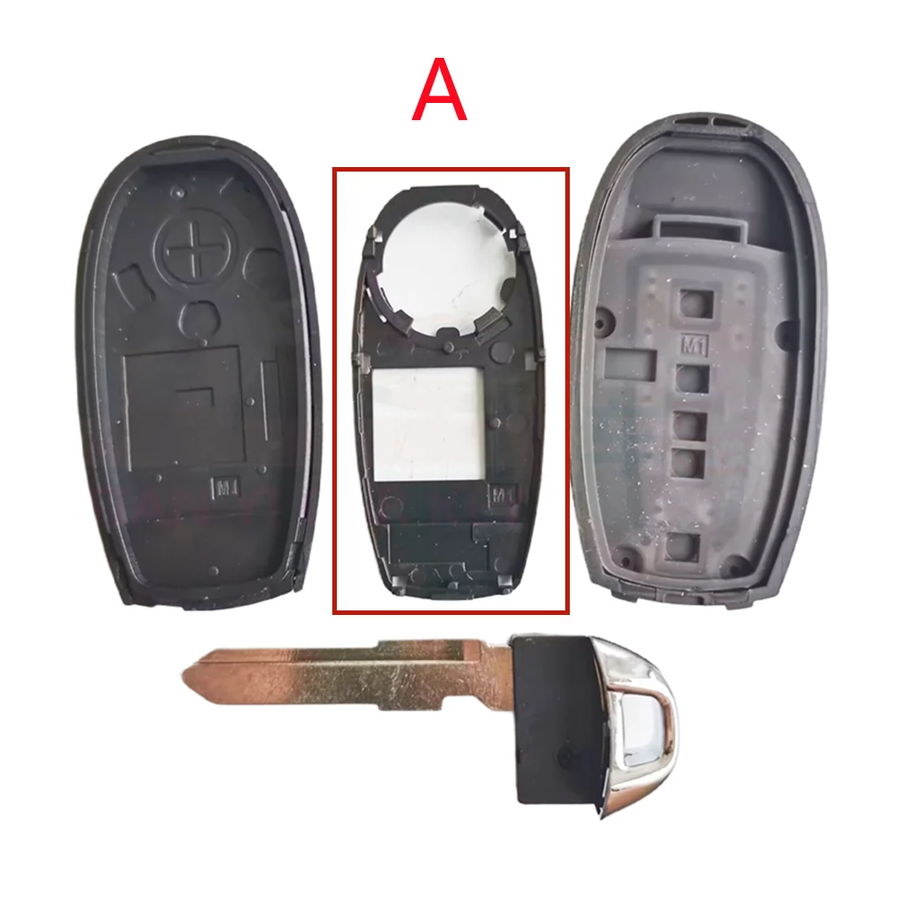 2 Buttons Smart Card Key Shell for Suzuki Vita Xiaotu Fengyu Car Remote Control Key Replacement Shell with Emergency Key Blade