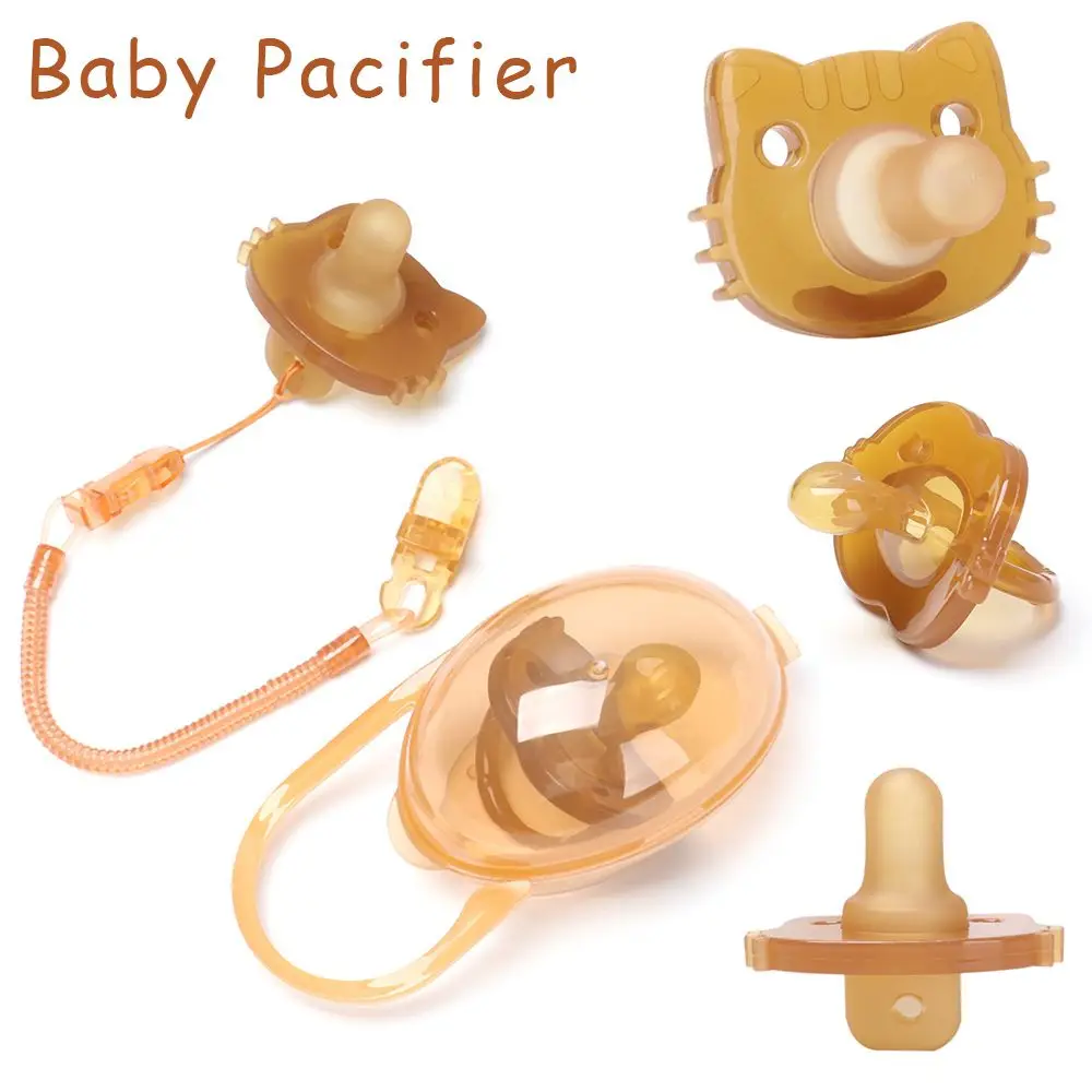 Lovely Newborn Baby Orthodontic Dummy Pacifier Transparent Infant Kids Food Grade Safety Silicone Teat Nipple Soother Pacifier