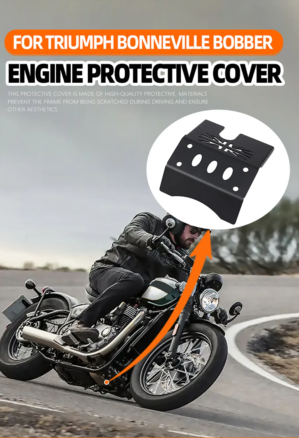 For TRIUMPH Bonneville Bobber Motorcycle Accessories Engine Protection Cover Chassis Under Guard Skid Plate Belly Pan Protector